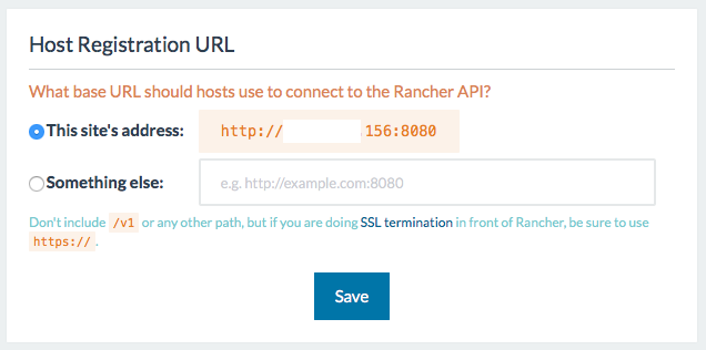 Rancher Host Registration